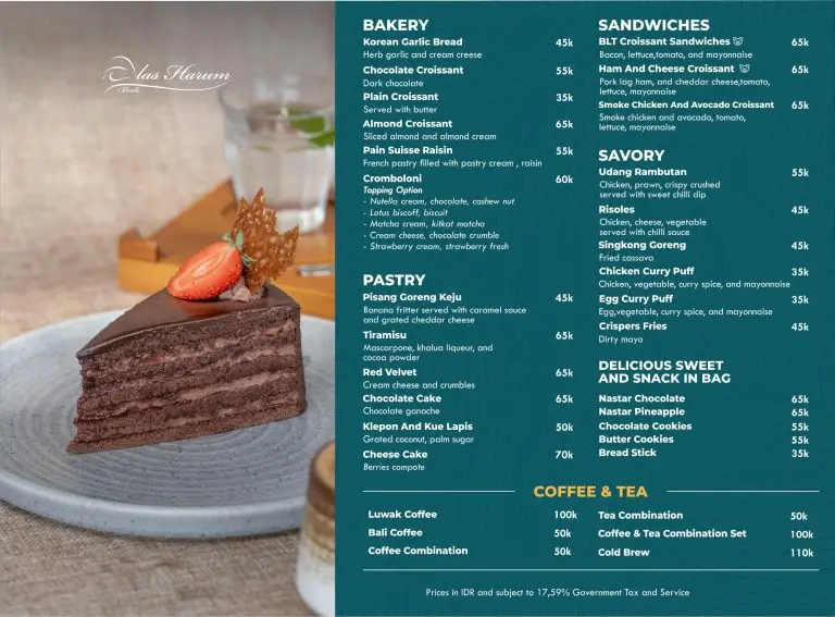 Alas harum bali menu