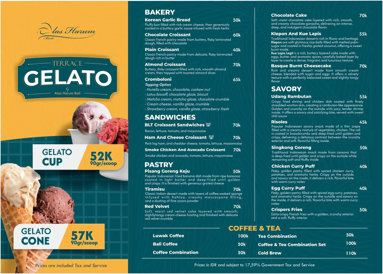 Alas harum bali menu