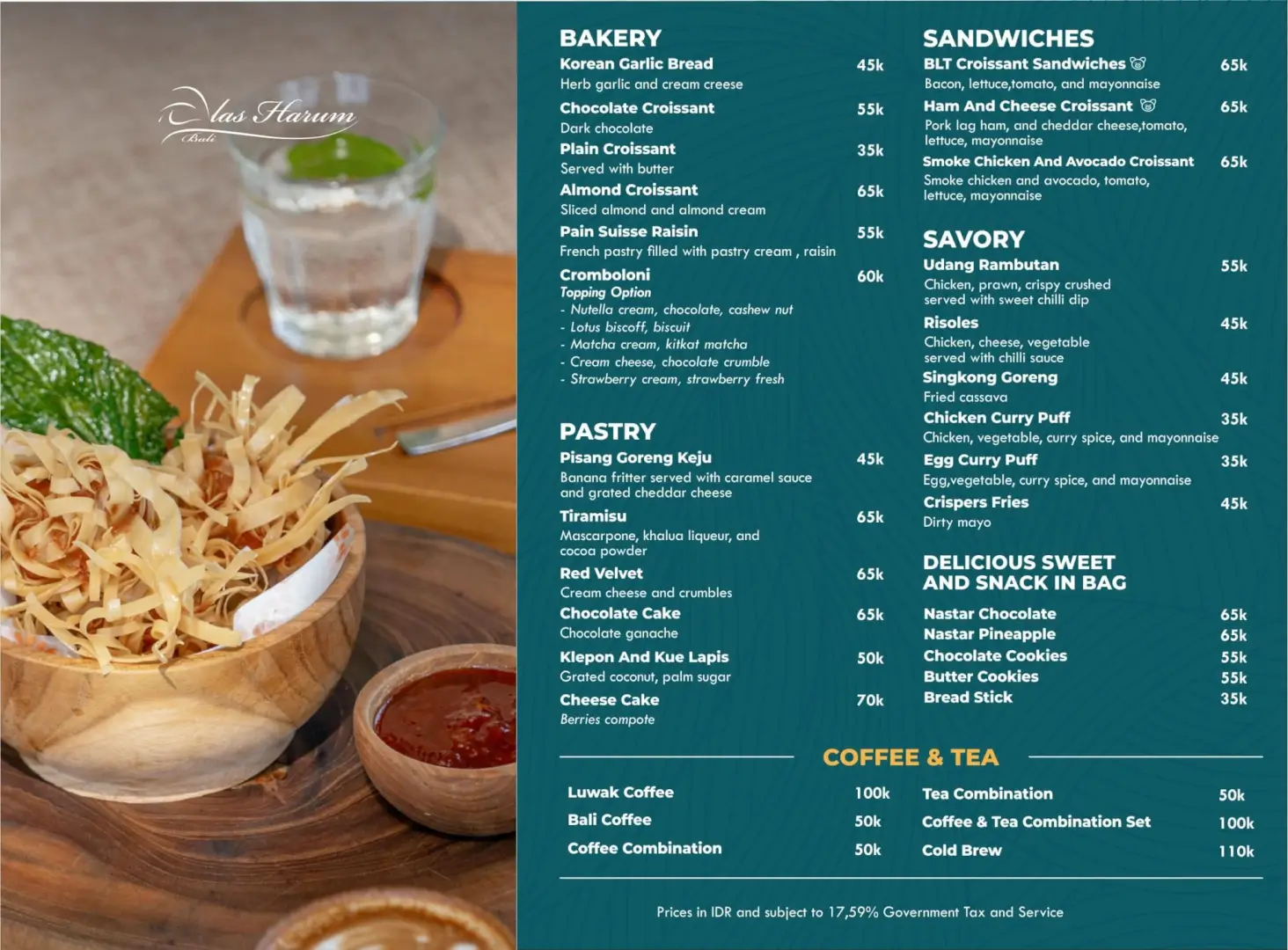 Alas harum bali menu