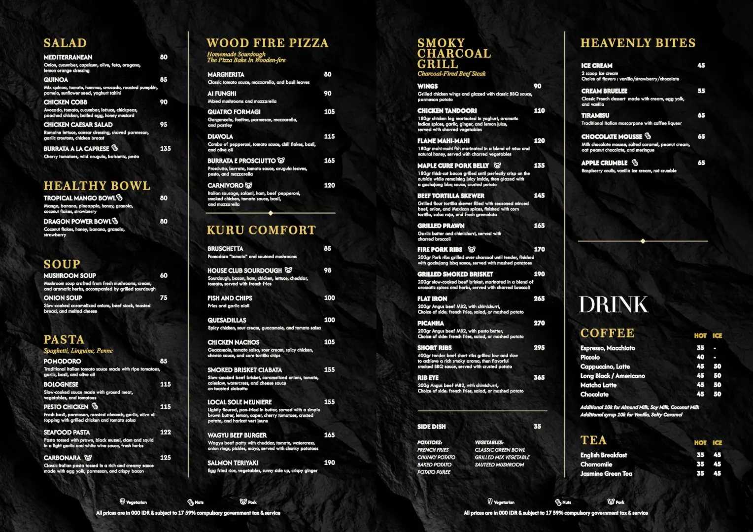 Kuru by cretya menu